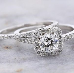 Women's Sterling Silver Fashion Wedding Set